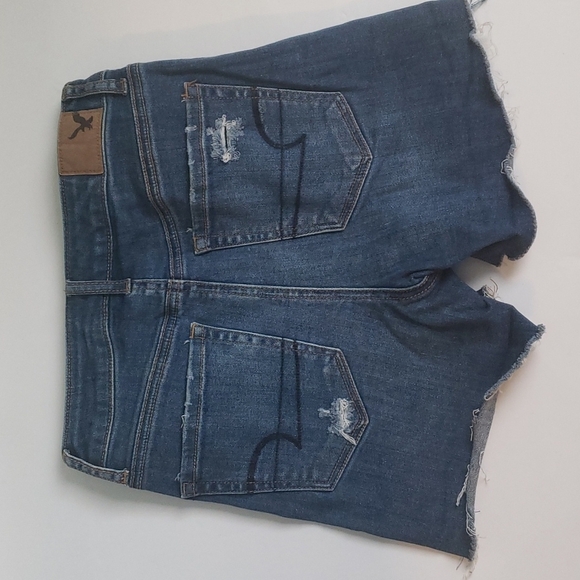 American Eagle high rise shortie jean shorts size 0 - Picture 8 of 14